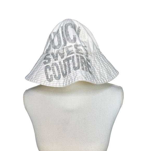 Juicy Couture auth Graphic Logo Bucket Hat – White/Silver - Picture 5 of 5